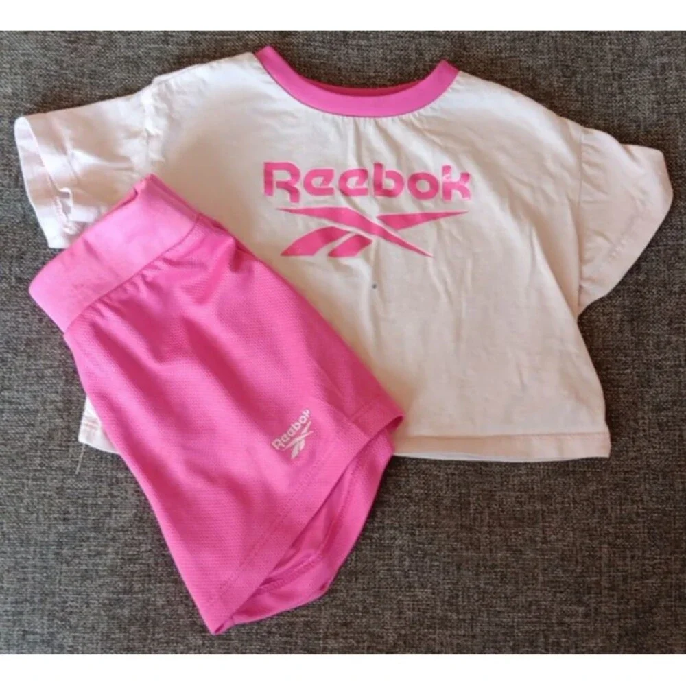 shirt shorts 3T Girls Reebok Pink 2 piece Set